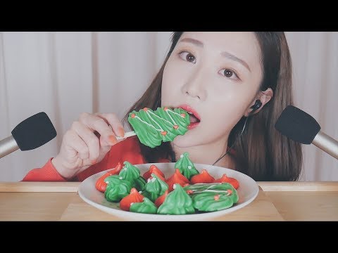 ASMR 트리 머랭쿠키 이팅사운드 Tree Meringue Cookies Eating Sound