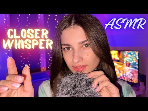 ASMR🎙️👄CLOSER WHISPER🥱💤Very relaxing sounds will help your sleep👅😴