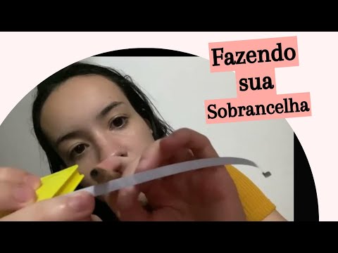 ASMR- FAZENDO SUA SOBRANCELHA/ caseirinho, voz suave , sons de boca e hand moviments