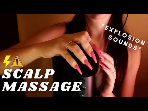 ASMR - FAST INTENSE SCALP SCRATCHING MASSAGE | mic scratching with FOAM COVER