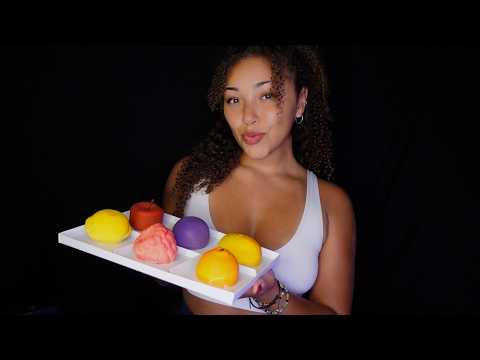 ASMR | Trying The VIRAL CRUNCHY FRUIT PASTRIES 🍒🍋 (Sensitive Mouth Sounds + Mukbang) 🤤