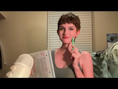 Lofi ASMR: Help Me Learn Trees! 🌳 (gum chewing, whispering, writing)