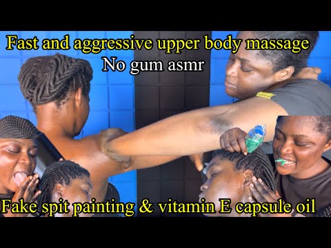 ASMR ✨Mouth sound spit painting, Head,necks,shoulder and arm massage that will make you sleep