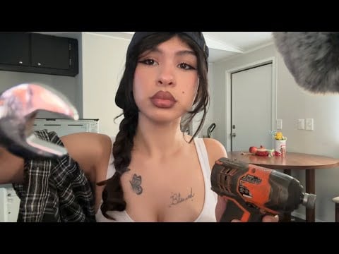 ASMR mechanic fixes you (you are broken) 