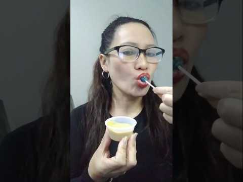 LOLLIPOP WITH SWEET MUSTARD #everyone #food #shortsfeed #lick #lollipop #eatingshow