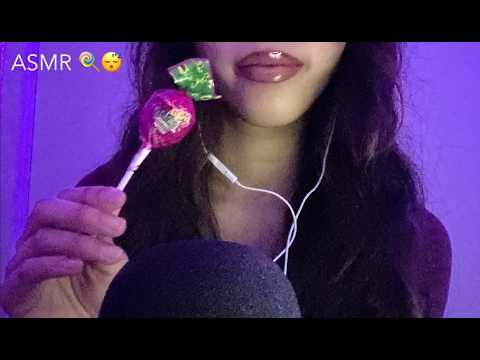 Eating a lollie pop with gum | ASMR | 🍭😴