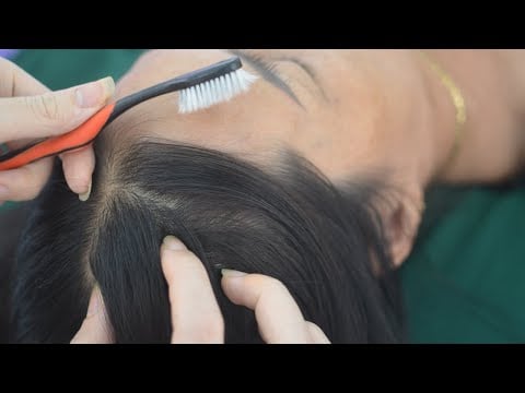 ASMR Hair Brushing & Hair Parting With Brush, Relaxing Hair Play Real Person For Relaxation