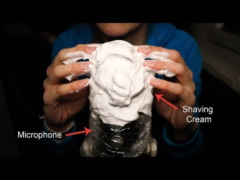 ASMR Shaving Cream on Blue Yeti Microphone