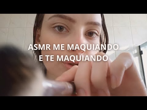 ASMR CASEIRO ME MAQUIANDO e TE MAQUIANDO com SUSSURROS ♥ Camila ASMR