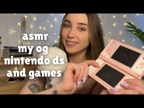 ASMR my nintendo ds and games collection (tingly whispers, tapping)