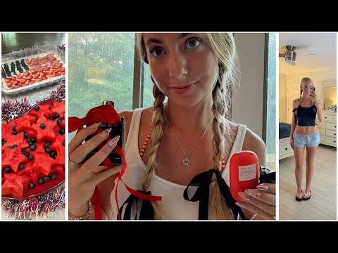 Relaxing Rainy Red White & Blue ASMR | Soft Spoken