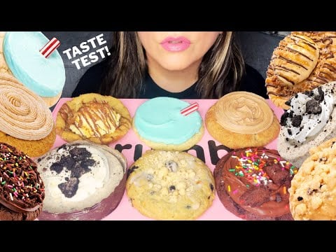 ASMR CRUMBL COOKIES TASTE TEST | New Flavors & Mukbang