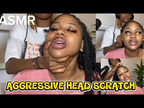 ASMR💫AGGRESSIVE HEAD SCRATCH WITH BARE HANDS 