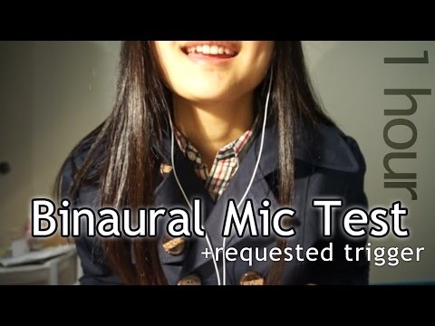 ASMR ★ Binaural/3D Mic Test (1 hour long!)