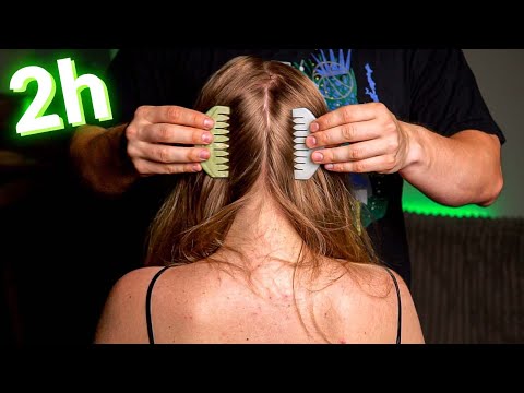 ASMR | Sleep Recovery: 2 Hours of Gentle Hair Brushing for Deep Sleep & Stress Relief (No Talking)