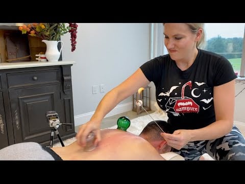 SKIN STUCK to His BACK Released with Cupping, Myofascial Release, and IASTM