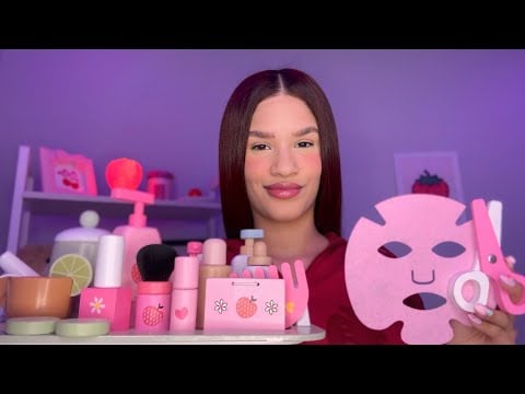 ASMR Skincare, Corte de Pelo, Maquillaje (TODO DE MADERA)