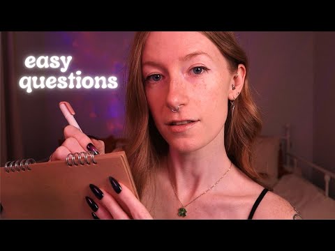 Asking you over 100 easy personal questions ✍️ Soft-spoken ASMR