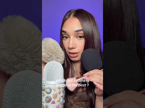 Bare, fluffy, or foam? 🎤✨ Help me choose which one is the best💤💗 #AsmrTriggers #MicBrushingAsmr