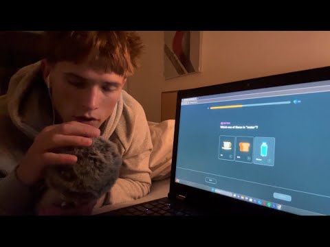 Asmr i teach you German🇩🇪 in sleep (duolingo, very relax)