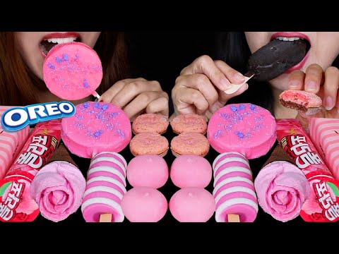 ASMR STRAWBERRY DAIFUKU MOCHI, COTTON CANDY MARSHMALLOW POP, ROSE CHOCO ICE CREAM CONE, OREO BAR 먹방