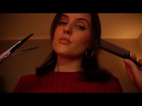 ASMR The Sleepiest Haircut You'll Ever Receive 😴  (scissors, combs, & up close attention)