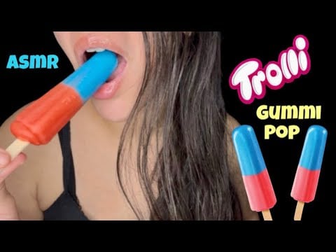 Asmr Trying Trolli Gummy Pops Soft Eating Sounds No Talking