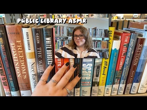 ASMR in public | at the library tapping on books & rambling 🤩