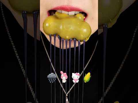 Rainy wax candy, Candied marshmallow, Frozen wax candy ASMR