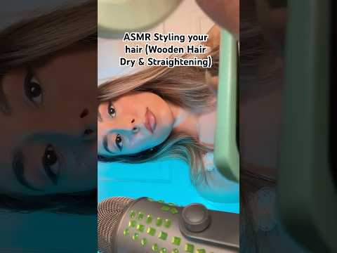 ASMR Wooden Hair Straightening #asmr #asmrshorts #hairstraightening #woodentoys #asmrsleep