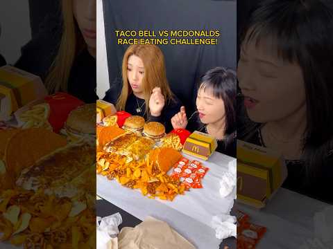 Taco Bell vs McDonald’s race! #food #eating #mukbang