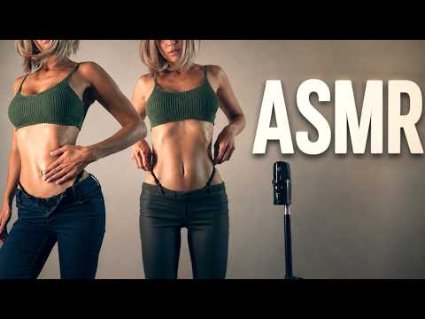 Try on Haul Jeans ASMR and Belly tapping sounds