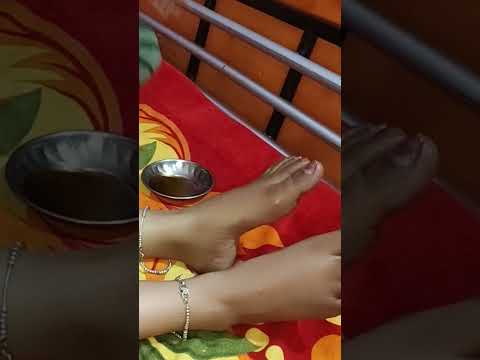 Asmr reducing swelling with leg massage..