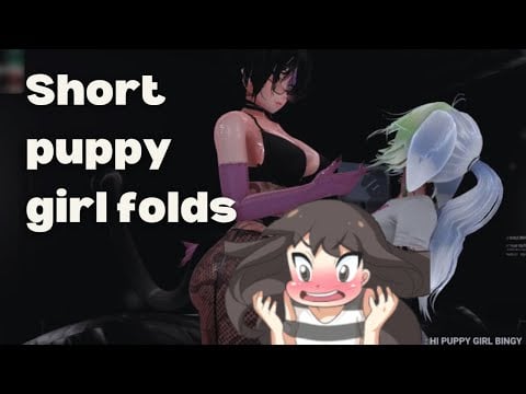 Short puppy girl gets dominated on stream