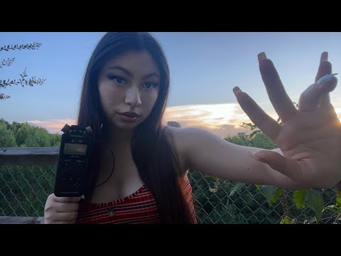 ASMR Outside | Whisper Ramble & Hand Movements