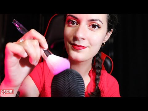 ASMR Español SUSURROS y BRUSHING para Dormir (Mic y Face Brushing)