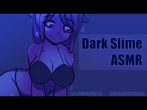 Dark Slime Girl Cleans Away Your Stress | ASMR Roleplay F4A (slime sounds & ear cleaning) ♥