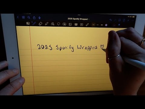 ASMR | MY 2025 SPOTIFY WRAPPED!! *ipad asmr* (whispered, writing sounds)