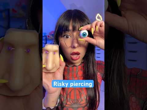ASMR girl gives you the riskiest piercing 😖 #asmr #shorts #comedy