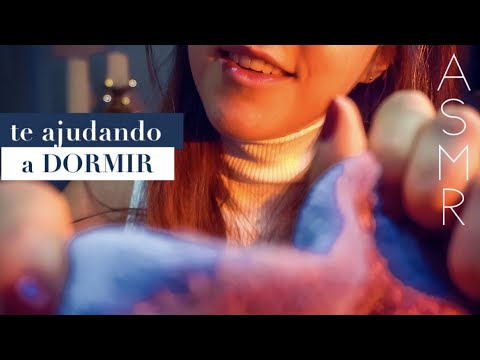 ASMR te ajudando a dormir na noite de NATAL com massagem no rosto e corpo, sussurros, carinho e +