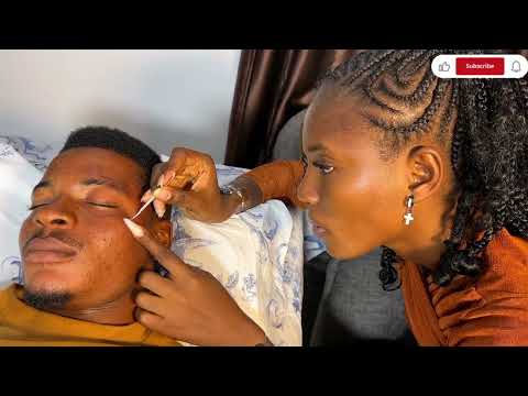 ASMR Face Nitpick, Ear Cleaning & Nose Clean  Fingernail Scratching, Facial Massage & Beard Grooming