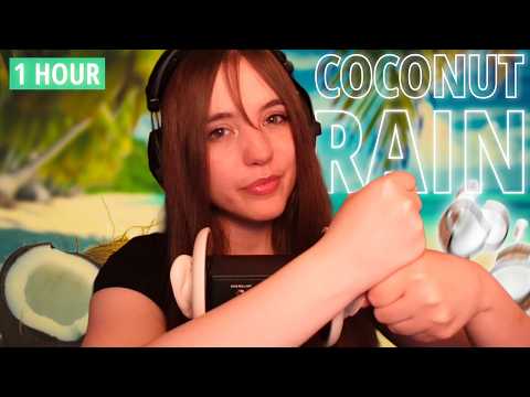 ✨ ASMR ✨ 1 Hour Coconut Rain 🥥☔ Super Tingly ✨