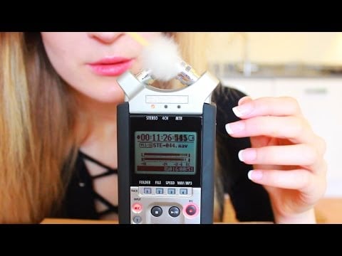Mic brushing with Japanese ear puff (No talking)