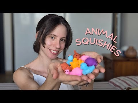 ASMR Unboxing Collectible Squishy Toys 🐙 Crinkle Sounds, Plastic Packaging, Whispered