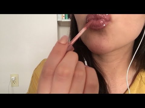 ASMR 100 LAYERS OF LIPGLOSS (Mouth Sounds/kisses + Lipgloss Sounds)