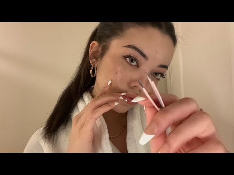 ASMR | Babysitter Plucks Your Eyebrows ! ♡