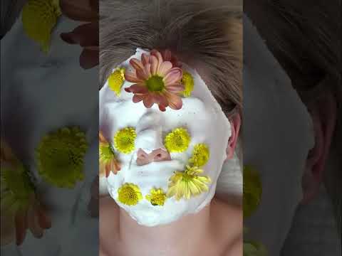 Ultimate Floral Face Mask: Relaxing Ritual with Crystals & Flowers! #shorts