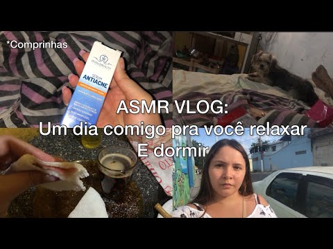 ASMR VLOG - Um dia comigo realzão (comprinhas, supermercado, cafezinho) pra você relaxar e dormir❤️😴