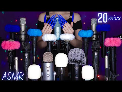 ASMR Mic Scratching 🩵 20 MICS at the SAME Time! 😲 No Talking for Sleep ...