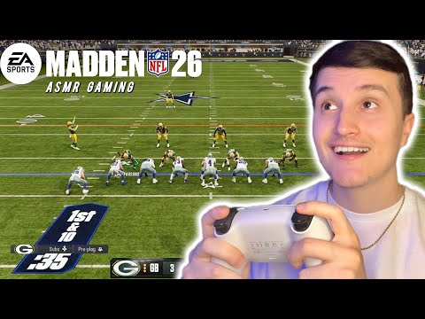 ASMR Gaming | NFL Madden 26 Gameplay 🏈💤 (w/ controller sounds) Packers vs Cowboys